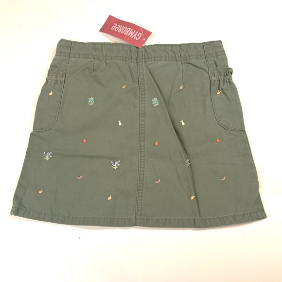 NWT Gymboree Gilr Olive Embroidered Pocket Skort & Market Scene Tank Size 6 - Picture 5 of 9